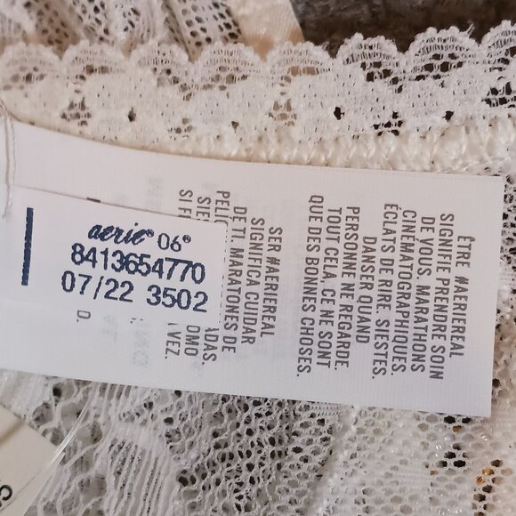 NEW Aerie Paisley Lace Longline‎ Bralette Ivory Size M - Picture 8 of 12